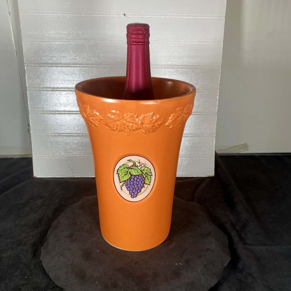 Large Vintage Glazed and Fired Terracotta Wine Cooler or Chiller,  Italy,